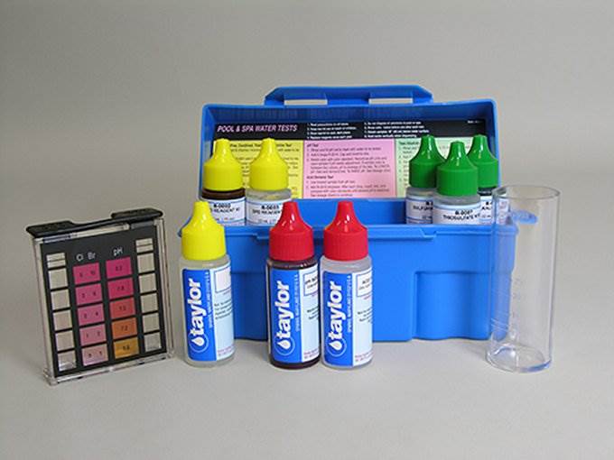 Taylor K-1004 Safety Plus Swimming Pool Chlorine Bromine Test Kit (4 Pack)