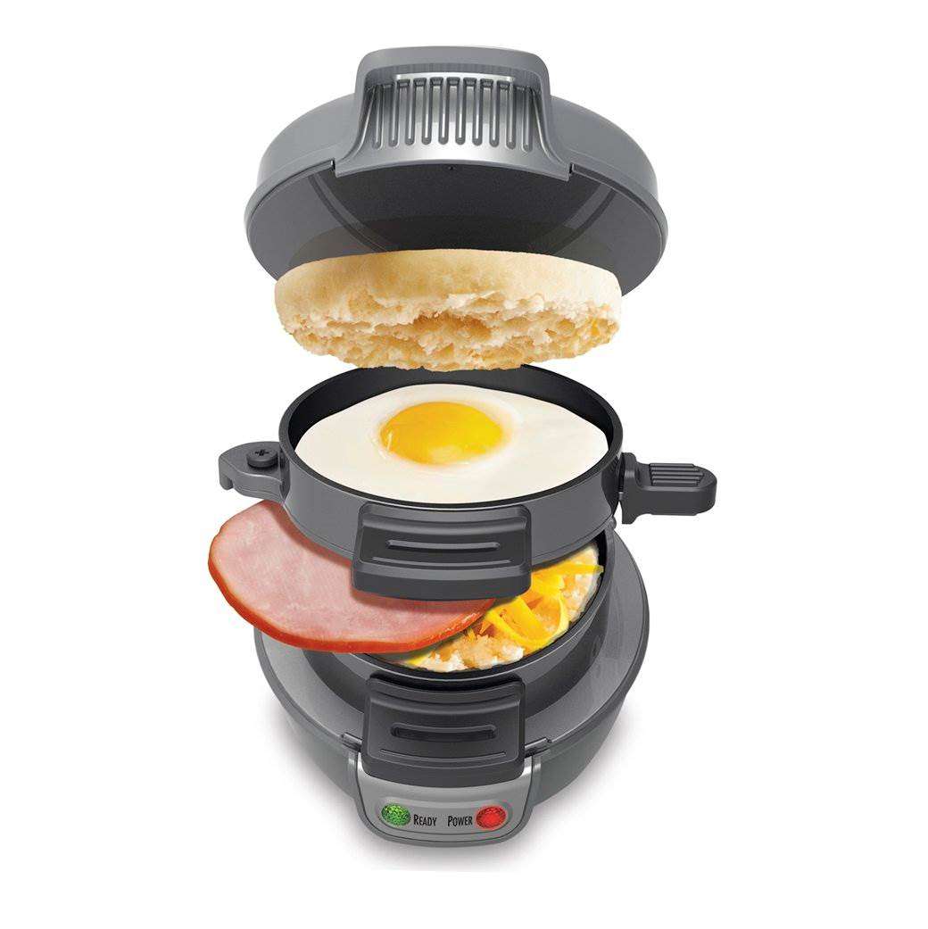 Hamilton Beach Coffee Maker w/ Press Breakfast Sandwich Maker & Recipes Book