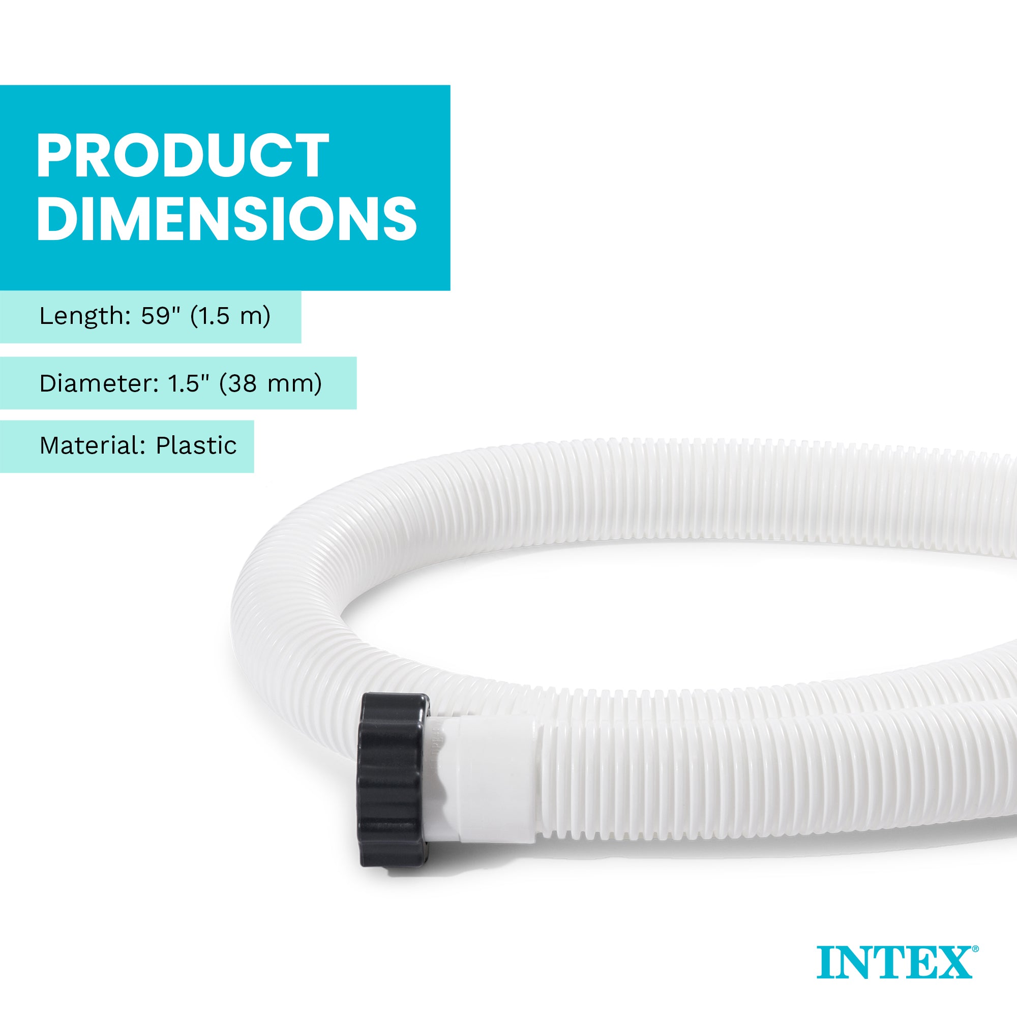 INTEX 3000 GPH Above Ground Pool Sand Filter Pump w/ 1.5 Inch Pump Hose (2 Pack)
