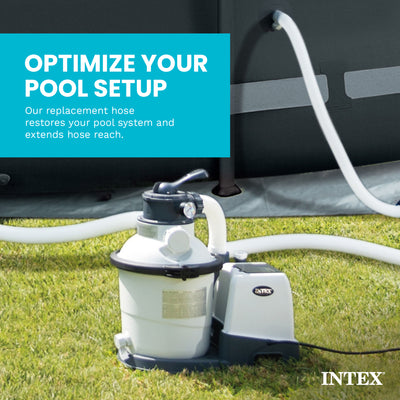 INTEX 3000 GPH Above Ground Pool Sand Filter Pump w/ 1.5 Inch Pump Hose (2 Pack)