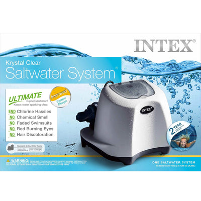 Intex 2800 GPH Pool Sand Filter Pump w/Krystal Clear Saltwater System