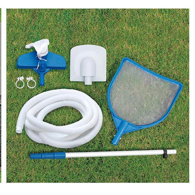 Summer Waves 24ft x 52in Pool Set and 4 Pack of Inflatable Rocking Chair Lounges - VMInnovations