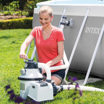 Intex 2800 GPH Above Ground Pool Sand Filter Pump w/Threaded Hose Adapter (Pair) - VMInnovations