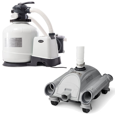 Intex 3000 Sand Filter Pump and Automatic Vacuum Cleaner for Above Ground Pools - VMInnovations