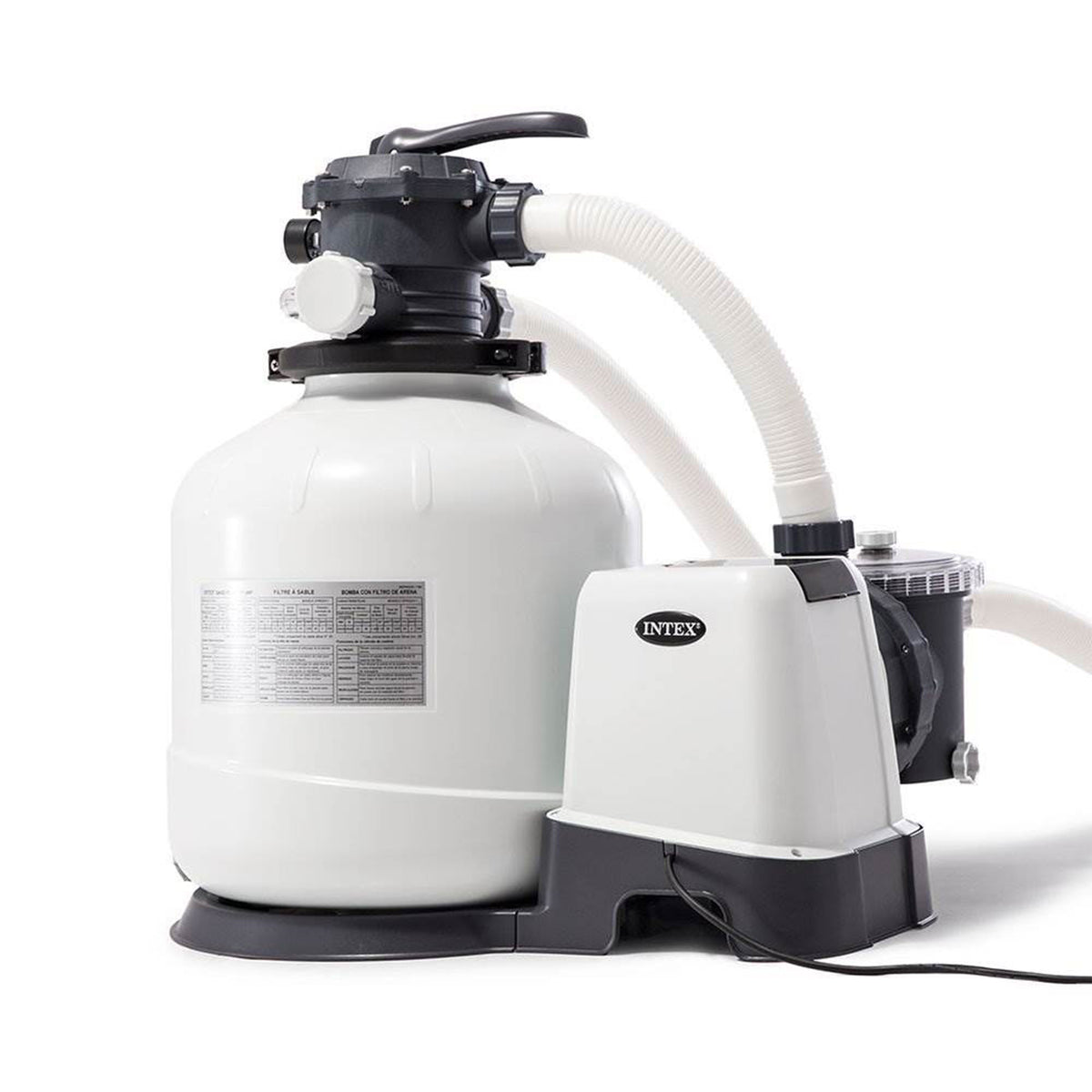 Intex 3000 GPH Sand Filter Pump & Plunger Valves (2 Pack) for Above Ground Pools - VMInnovations