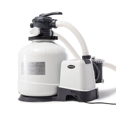 Intex 3000 GPH Sand Filter Pump & Plunger Valves (2 Pack) for Above Ground Pools - VMInnovations