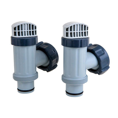 Intex 3000 GPH Sand Filter Pump & Plunger Valves (2 Pack) for Above Ground Pools