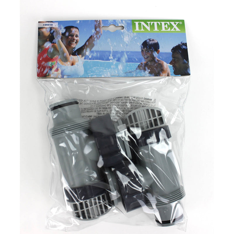 Intex 3000 GPH Sand Filter Pump & Plunger Valves (2 Pack) for Above Ground Pools