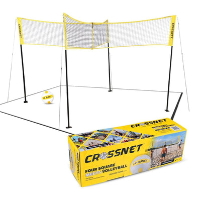 CROSSNET Four Square Volleyball Net and Game Set with Backpack & Ball (Damaged) - VMInnovations