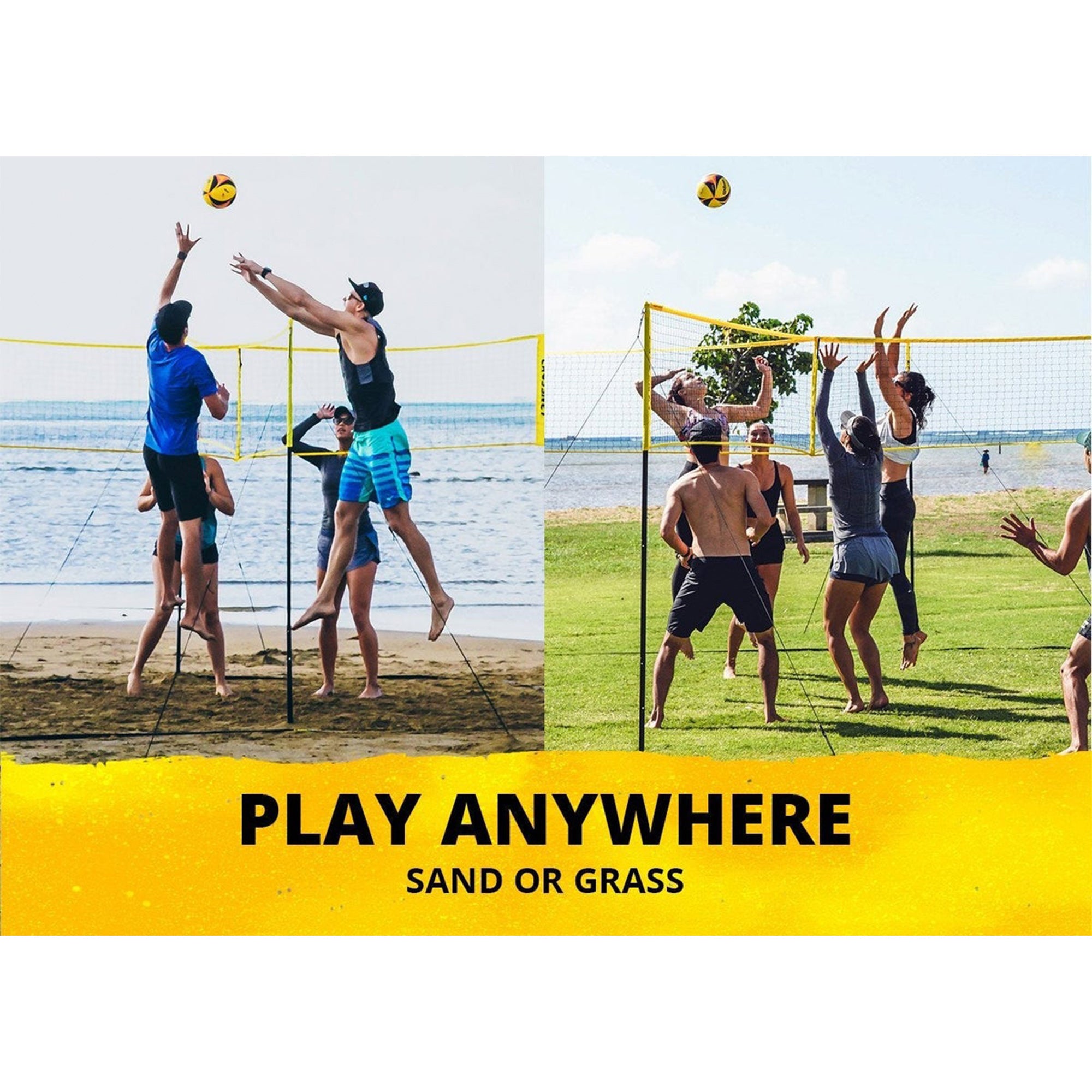 CROSSNET Four Square Volleyball Net and Game Set with Backpack & Ball (Damaged) - VMInnovations