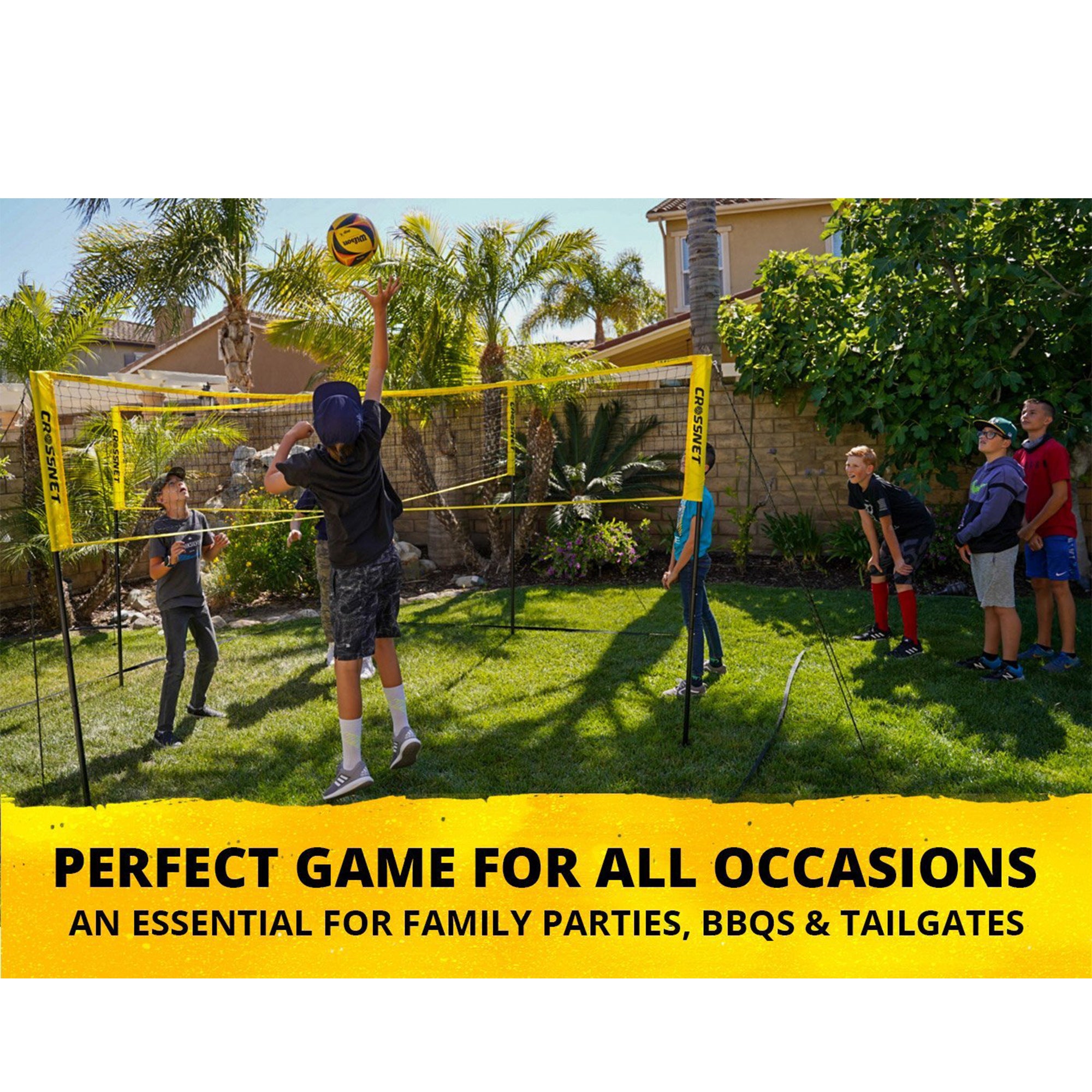 CROSSNET Four Square Volleyball Net and Game Set with Backpack & Ball (Damaged) - VMInnovations