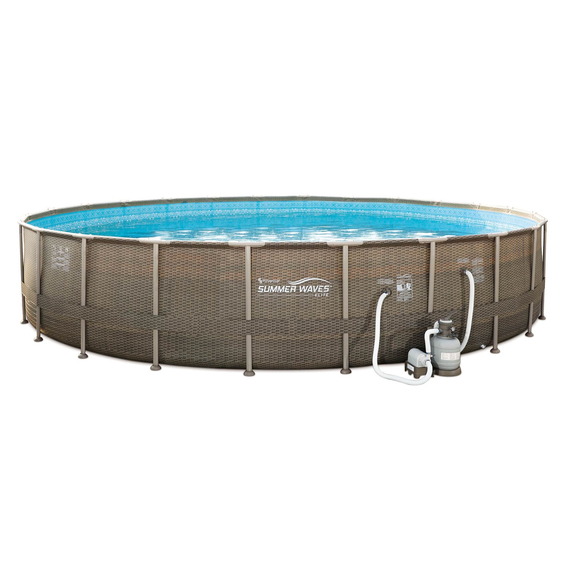 Summer Waves Frame Pool w/ Kokido Telsa 5 Rechargeable Handheld Pool Vacuum