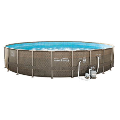 Summer Waves Frame Pool w/ Kokido Telsa 5 Rechargeable Handheld Pool Vacuum