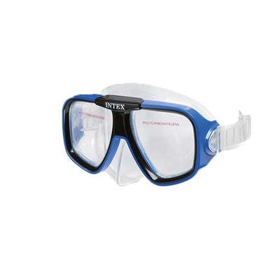 Intex Reef Rider Swimming Diving Mask & Snorkel Set for Ages 14+, Blue (2 Pack) - VMInnovations