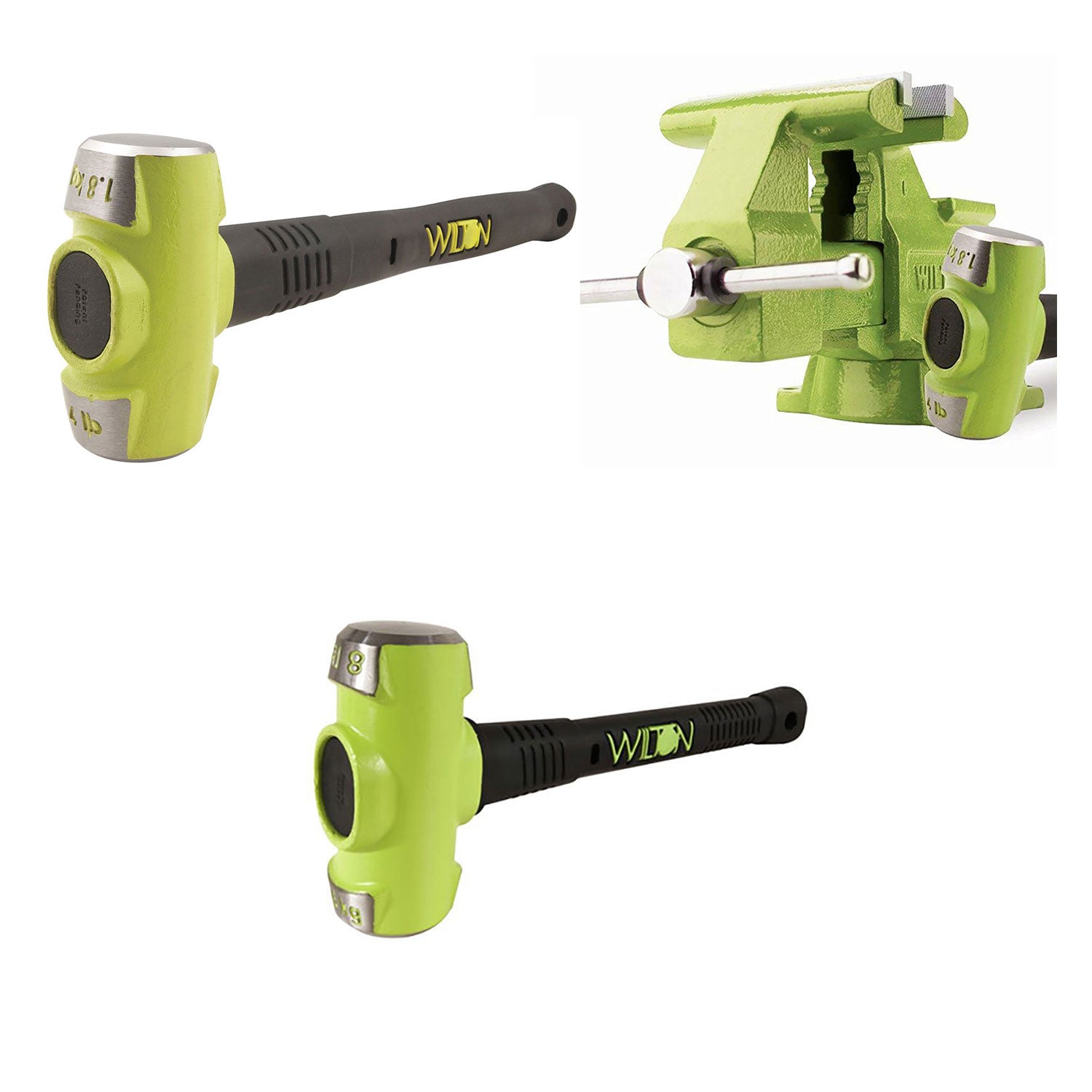 Wilton Bash 6.5 Inch Vise And 12 Inch Hammer + Sledge Hammer with 8 Pound Head
