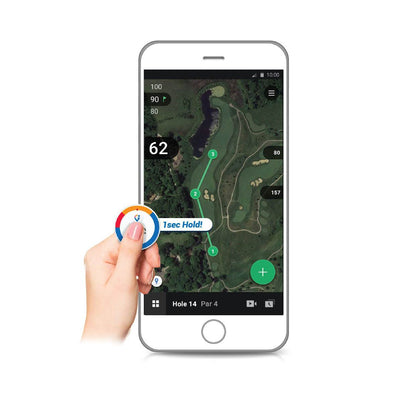 Golf Buddy Talking GPS Range Finder, Gray + Golfwith Connected Tracker