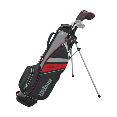 Wilson Profile Complete Small Junior Right Hand Golf Set w/Red Golf Bag (2 Pack)