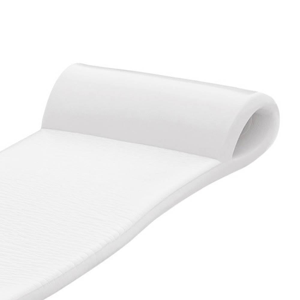 TRC Recreation PVC Pool Storage Drying Rack w/ 70 Inch Raft Lounger Float White