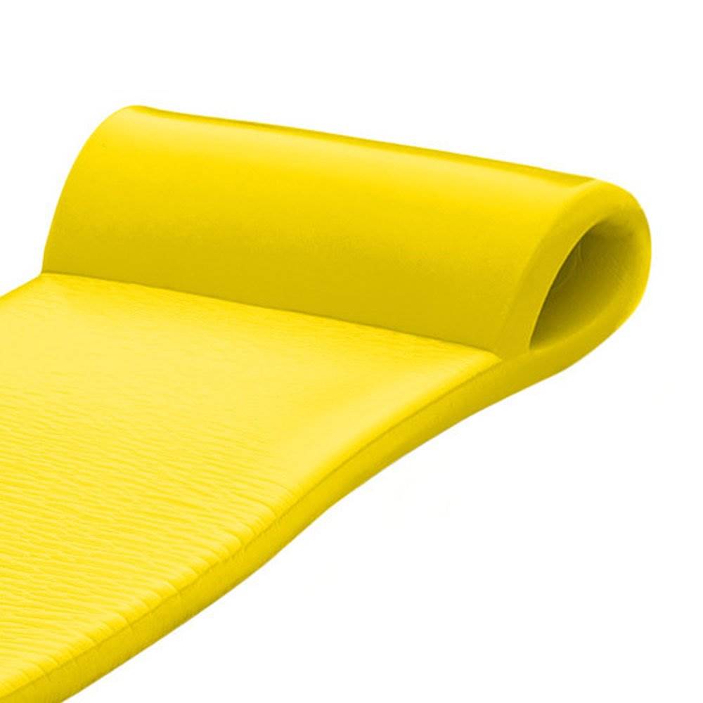 TRC Recreation PVC Pool Float Storage Drying Rack w/ 70 Inch Foam Lounger Yellow