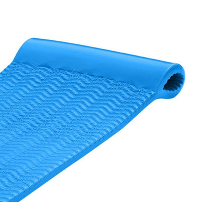 TRC Recreation PVC Pool Float Storage Drying Rack w/ 70 Inch Foam Lounger Blue
