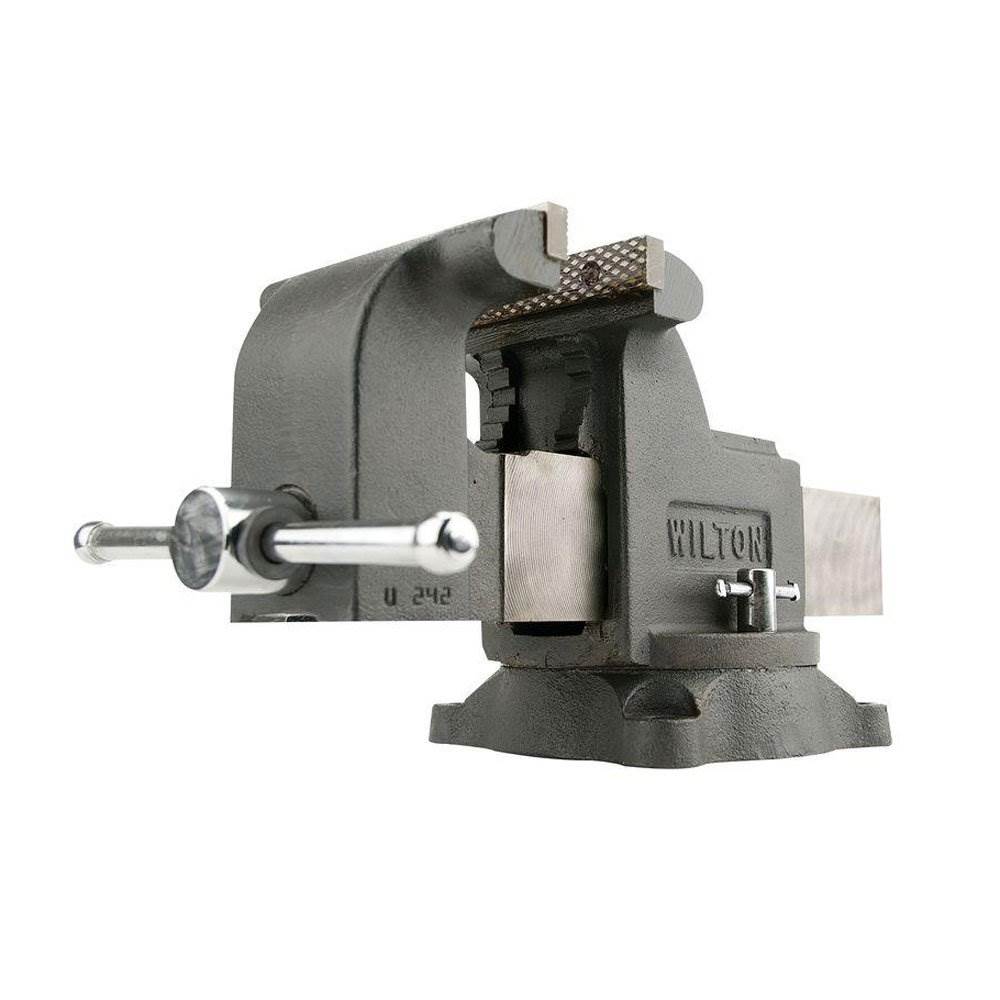 Wilton WS6 6 Inch Steel Swivel Work Bench Vise w/ BASH 4 Pound Sledge Hammer
