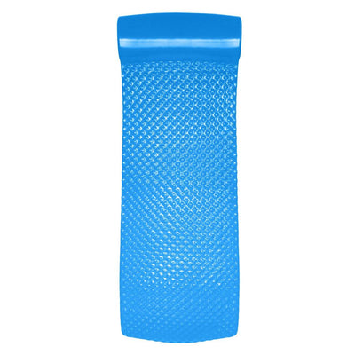 TRC Recreation PVC Pool Float Storage Drying Rack w/ Foam Lounger Bahama Blue