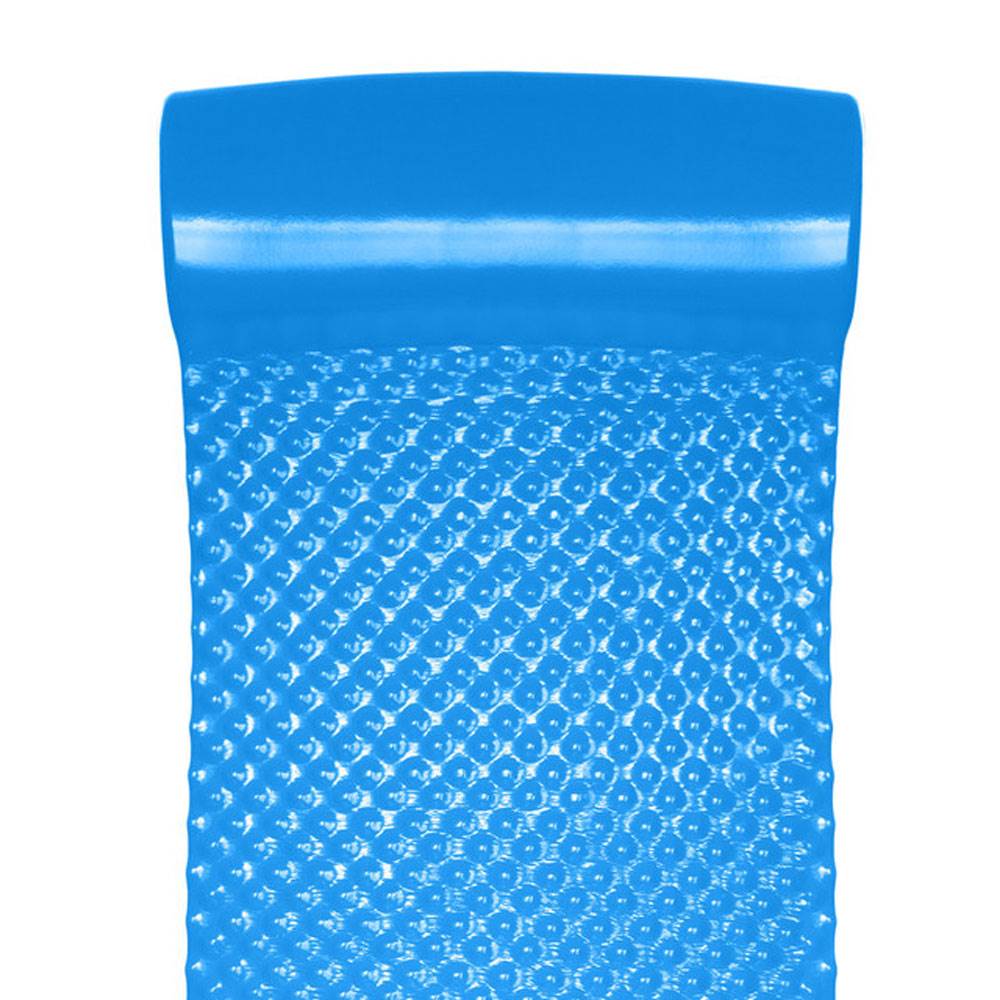 TRC Recreation PVC Pool Float Storage Drying Rack w/ Foam Lounger Bahama Blue