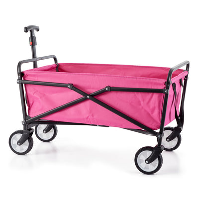 Seina 12 Pound Steel Frame Compact Folding Wagon Cart w/ Pockets (Open Box)