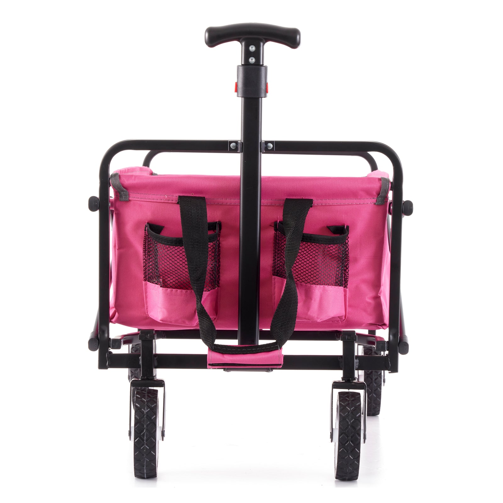 Seina Steel Compact Collapsible Folding Outdoor Portable Utility Cart, Pink - VMInnovations