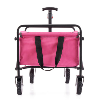 Seina 12 Pound Steel Frame Compact Folding Wagon Cart w/ Pockets (Open Box)