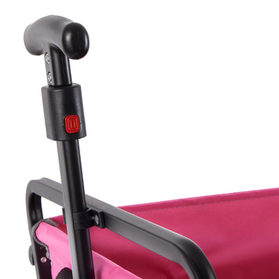 Seina 12 Pound Steel Frame Compact Folding Wagon Cart w/ Pockets (Open Box) - VMInnovations