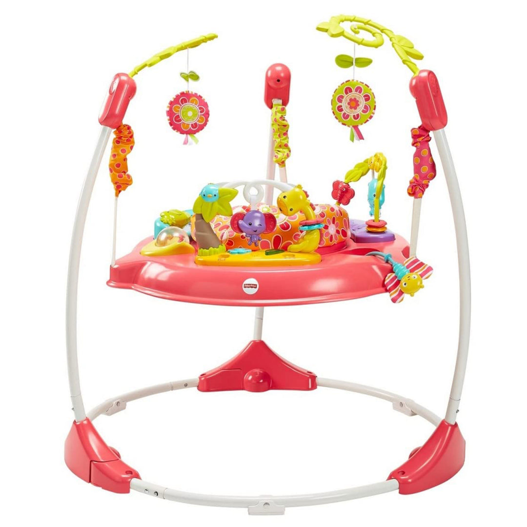 Fisher-Price Pink Jumperoo w/360 Spinning Seat, Lights, & Sounds (Open Box)