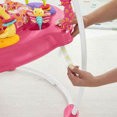 Fisher-Price Pink Petals Jumperoo with 360 Spinning Seat, Lights, and Sounds