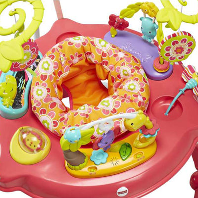 Fisher-Price Pink Petals Jumperoo w/360 Spinning Seat, Lights, and Sounds (Used)