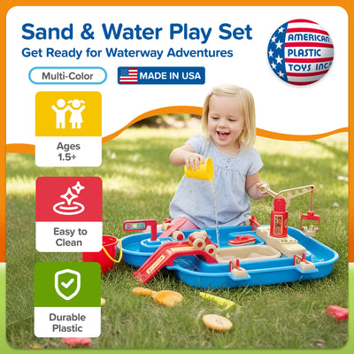 American Plastic Toys APT-16400 Sand and Water Play Set for Ages 1.5 and Up - VMInnovations