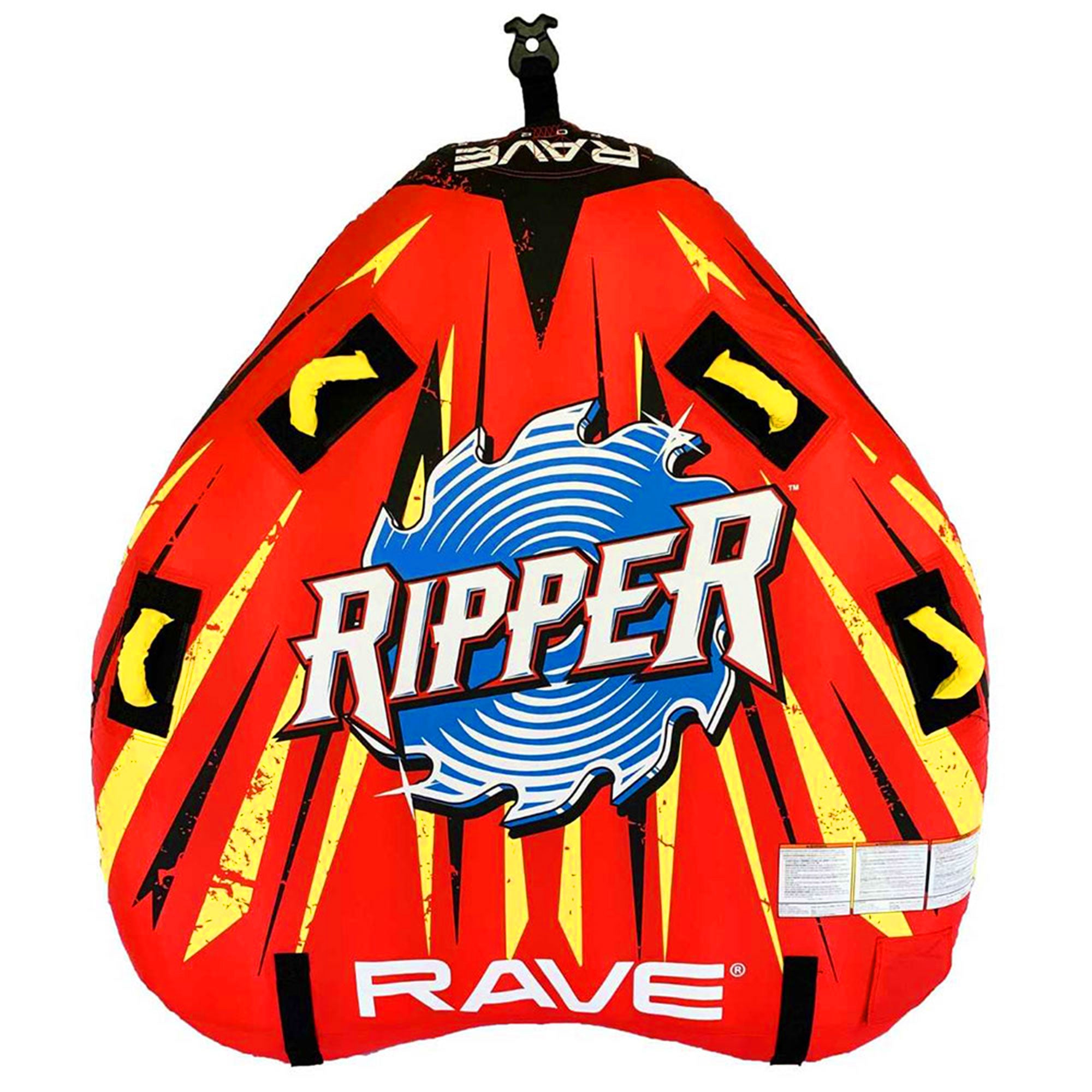 RAVE Sports Ripper 2 Rider Towable Boat Raft + Wake Hawk 3 Rider Towable Tube - VMInnovations