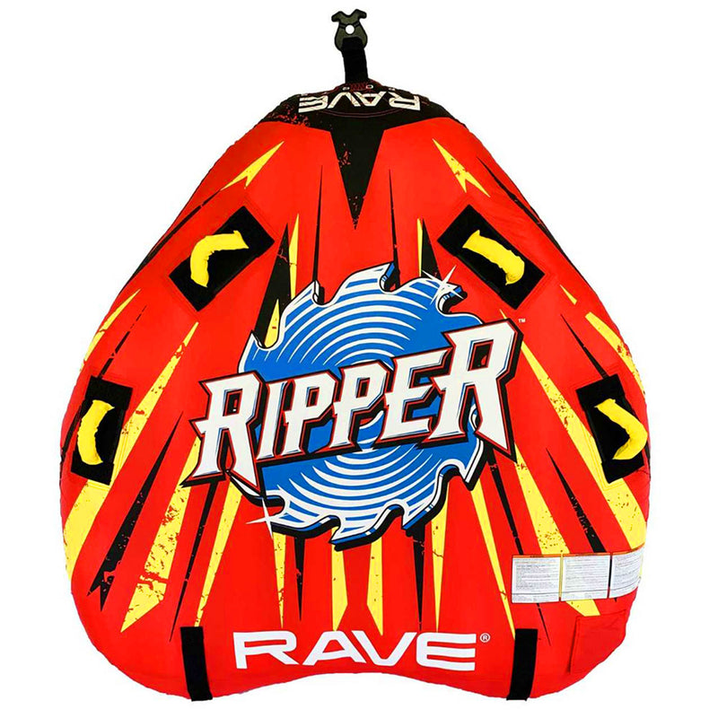 RAVE Sports Ripper 2 Rider Nylon Inflatable Towable Boat Floats, Red (2 Pack)