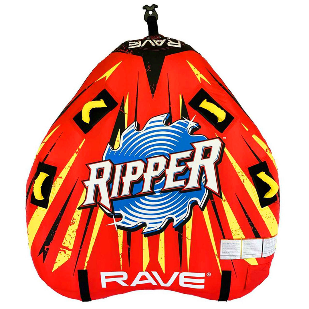 RAVE Sports Ripper 2 Rider Nylon Inflatable Towable Boat Floats, Red (4 Pack) - VMInnovations
