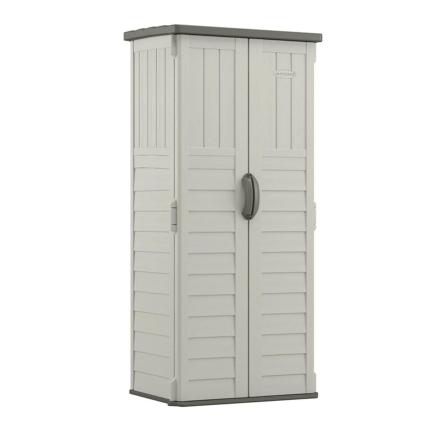 Suncast 22 Cubic Feet Resin Versatile Vertical Storage Shed Building (Open Box)
