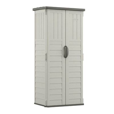 Suncast 22 Cubic Feet Resin Versatile Vertical Storage Shed Building (Open Box)