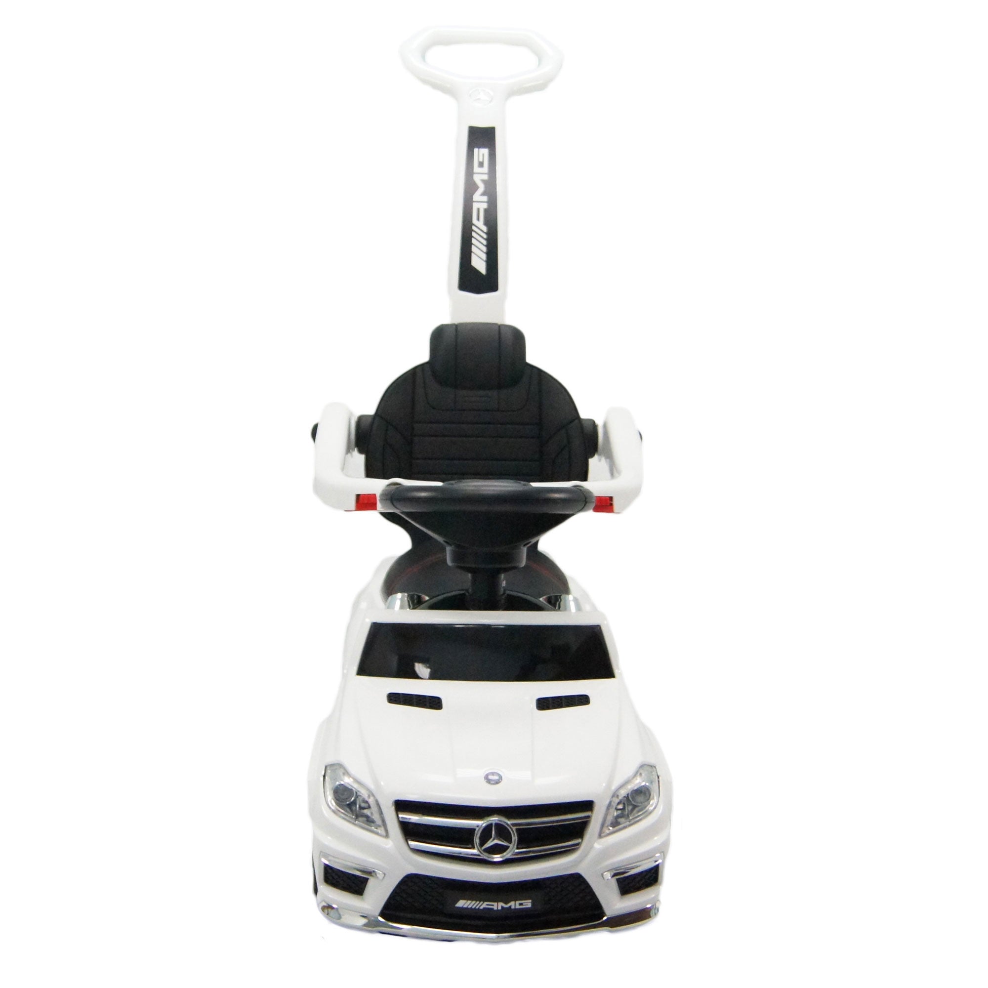 Best Ride On Cars 4 in 1 Mercedes Push Car, Stroller, & Rocker, White (Open Box) - VMInnovations
