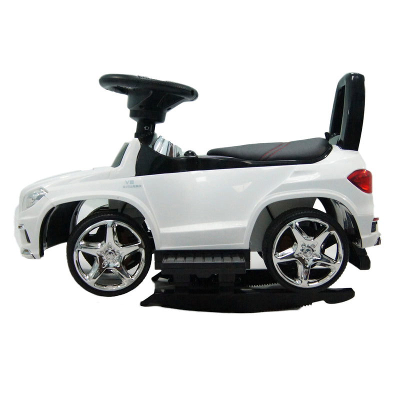 Best Ride On Cars Toddler 4-in-1 Mercedes Push Car Stroller w/ LED Lights, White