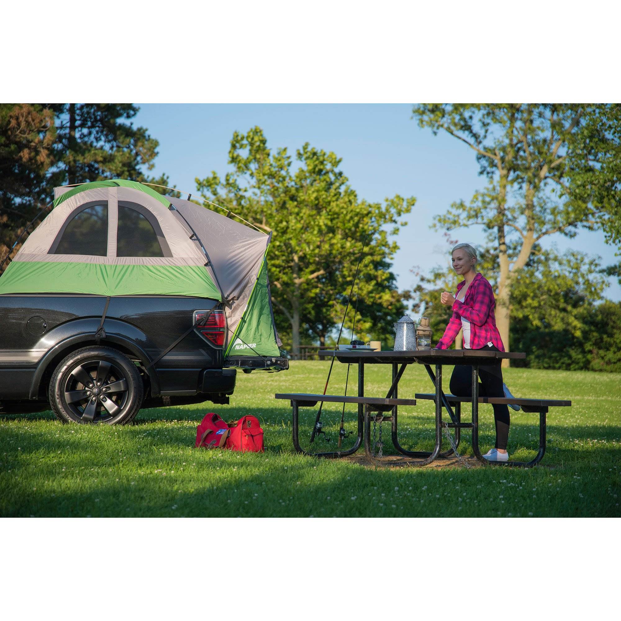 Napier Backroadz Truck Bed 2 Person Tent & AirBedz Truck Bed Air Mattress, Short