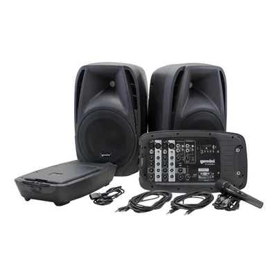 Gemini ES-210MXBLU Portable 10 Inch Passive Powered PA Speaker System w/ Mic