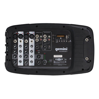 Gemini ES-210MXBLU Portable 10 Inch Passive Powered PA Speaker System w/ Mic