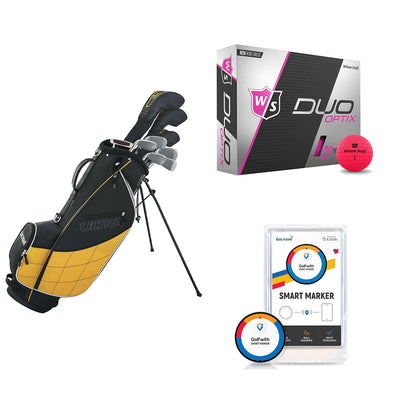 Wilson Men's Right-Hand Golf Club Set + Golf Balls + Golf Shot Distance Tracker