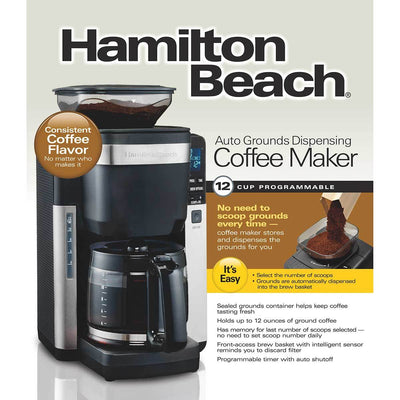 Hamilton Beach 12 Cup Coffee Maker w/ Breakfast Sandwich Maker & Recipe Book