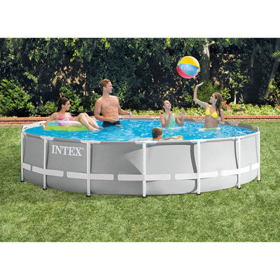Intex 15 Foot Prism Frame Above Ground Pool w/ Taylor Pool Water Test Kit - VMInnovations