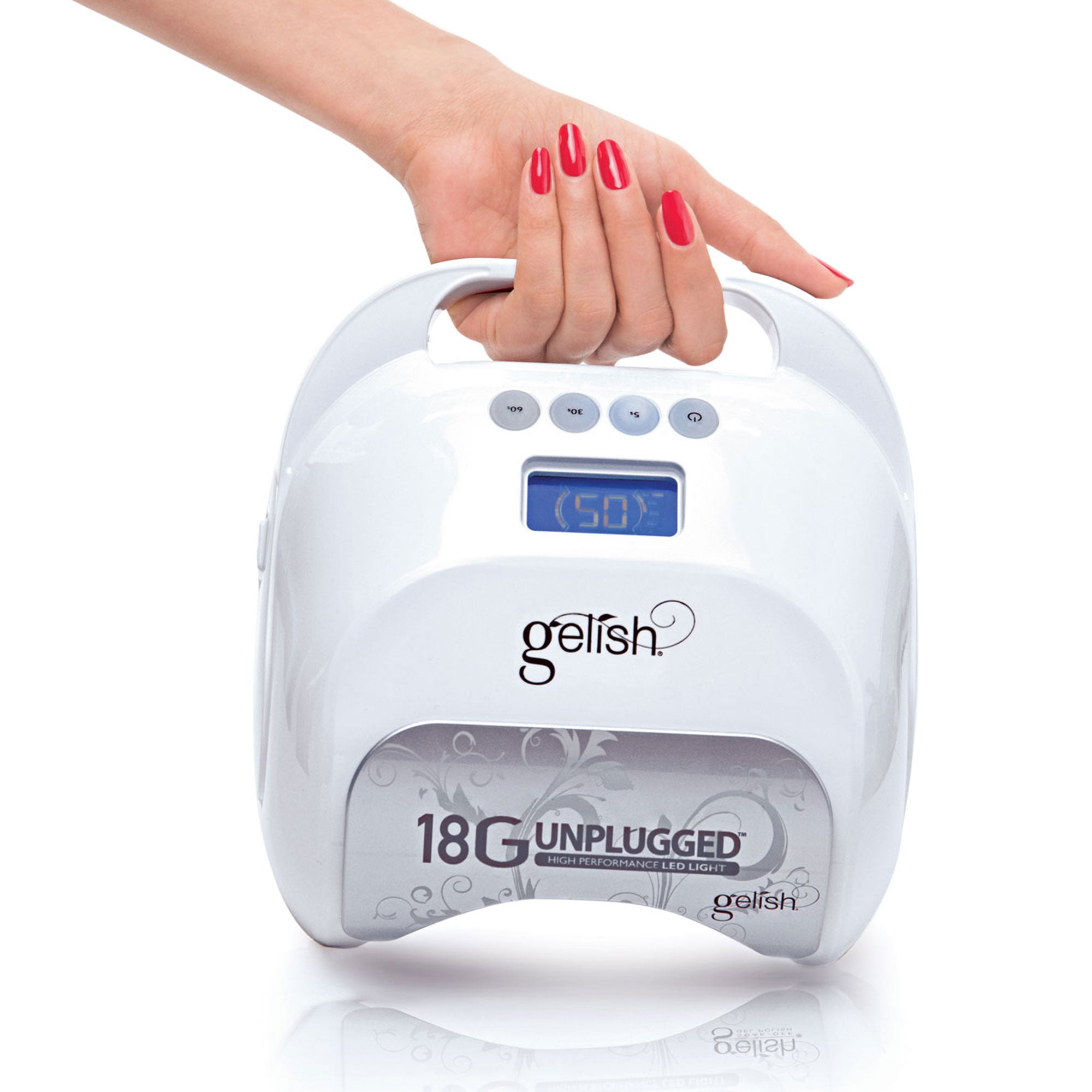 Gelish 18G Unplugged Portable LED Cure Lamp w/Soak Off Gel Nail Polish Basix Kit - VMInnovations