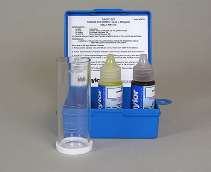 Taylor K-1766 Liquid Pool Spa Sodium Chloride Salt Water Drop Test Kit (3 Pack) - VMInnovations